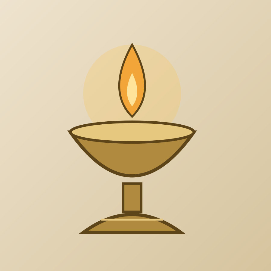 Brass diya stand
