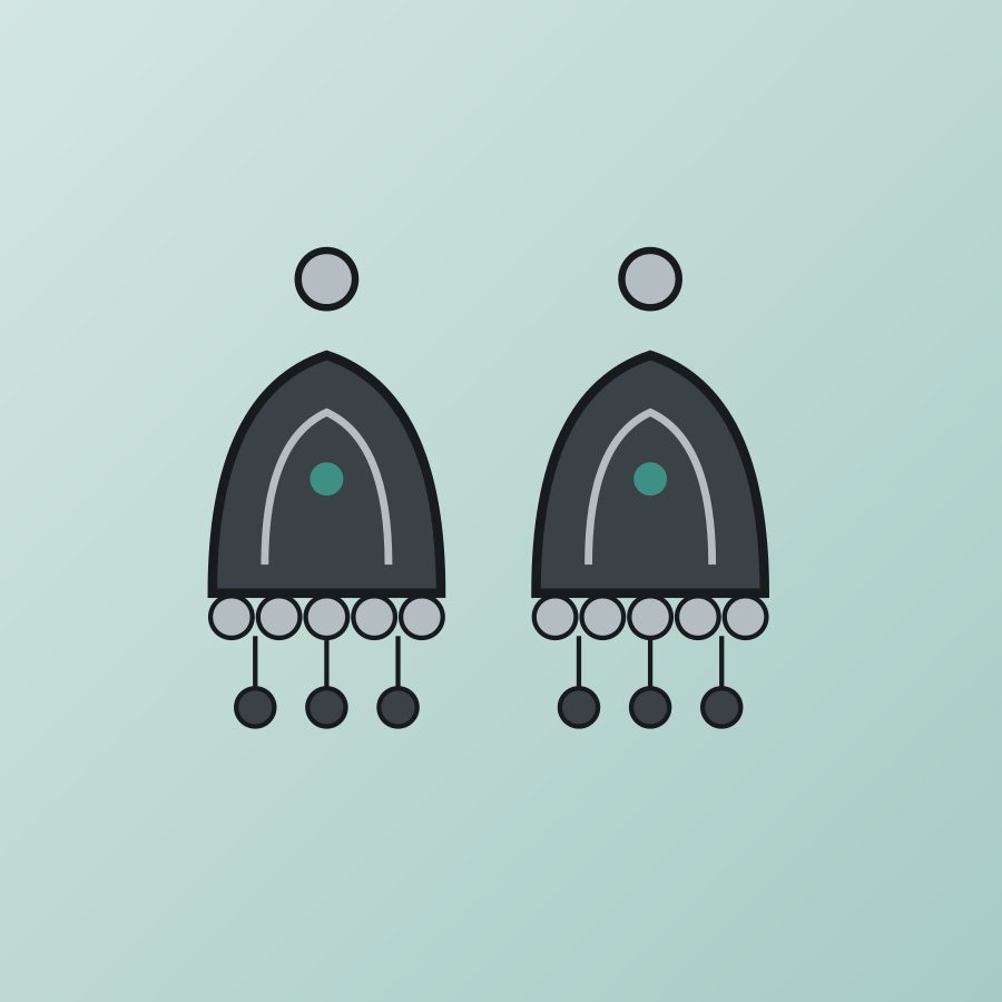 Oxidised jhumka earrings